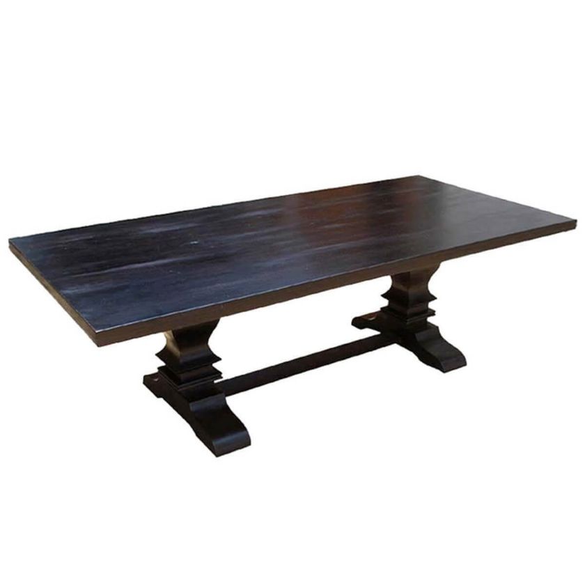 Picture of Trestle Pedestal Solid Wood Nottingham Rectangle Dining Table