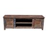 Picture of Rustic Distressed Reclaimed Wood Drawer Storage Media Console