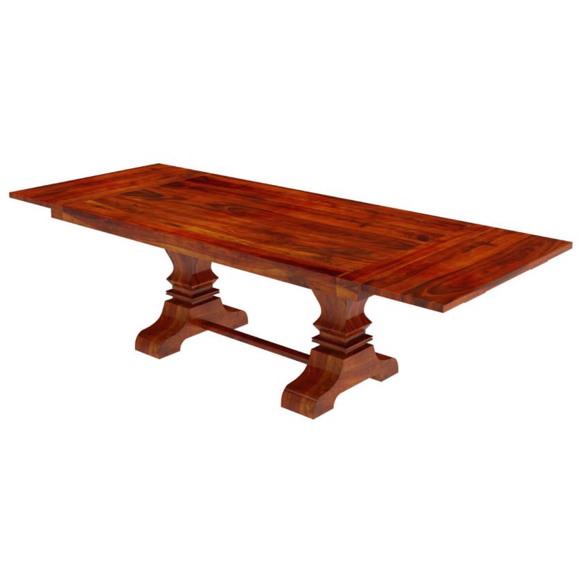 Picture of Chantilly Solid Wood Large Trestle Pedestal Extendable Dining Table