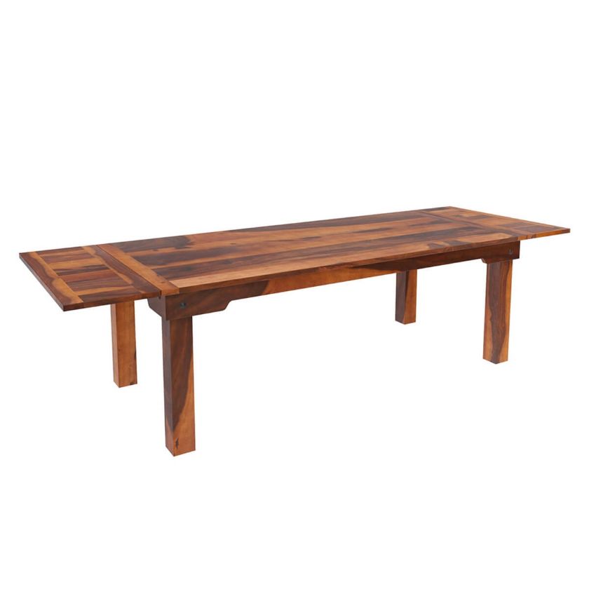 Picture of Cariboo Rustic Solid Wood Mediterranean Extendable Dining Table