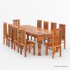 Picture of Clermont Rustic Solid Wood Large Dining Room Table Set