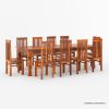 Picture of Clermont Rustic Solid Wood Large Dining Room Table Set