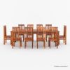Picture of Clermont Rustic Solid Wood Large Dining Room Table Set
