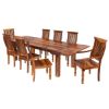 Picture of Rustic Mediterranean Eco Dining Table & Chair Set w Extensions
