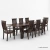 Picture of Rustic Mediterranean Eco Dining Table & Chair Set w Extensions