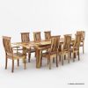 Picture of Rustic Mediterranean Eco Dining Table & Chair Set w Extensions