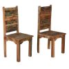 Picture of Rustic Distressed Reclaimed Wood Multi Color Dining Chair