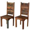 Picture of Rustic Distressed Reclaimed Wood Multi Color Dining Chair