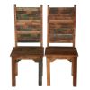 Picture of Rustic Distressed Reclaimed Wood Multi Color Dining Chair