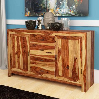 Picture of Bluffton Classic Solid Rosewood 4 Drawer Rustic Sideboard Cabinet