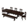 Picture of Westside Farmhouse Extendable Dining Table Bench Set
