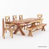 Picture of Westside Farmhouse Extendable Dining Table Bench Set