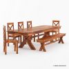 Picture of Westside Farmhouse Extendable Dining Table Bench Set