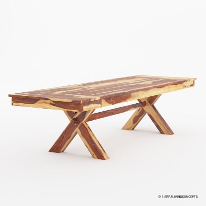 Picture of Westside Picnic Style Solid Wood Extendable Dining Table