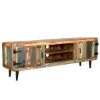 Picture of Medway Retro Reclaimed Wood Large TV Media Console w Center Shelves