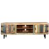 Picture of Medway Retro Reclaimed Wood Large TV Media Console w Center Shelves