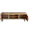 Picture of Medway Retro Reclaimed Wood Large TV Media Console w Center Shelves