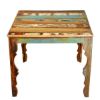 Picture of Rustic Reclaimed Wood 36 Inch Square Kitchen Table w Decorative Legs