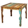 Picture of Rustic Reclaimed Wood 36 Inch Square Kitchen Table w Decorative Legs