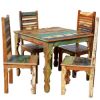 Picture of Rustic Reclaimed Wood 36 Inch Square Kitchen Table w Decorative Legs