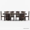 Picture of  Dallas Classic Solid Wood Double Pedestal Dining Table Set For 10 