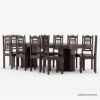 Picture of  Dallas Classic Solid Wood Double Pedestal Dining Table Set For 10 