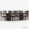 Picture of  Dallas Classic Solid Wood Double Pedestal Dining Table Set For 10 