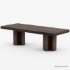 Picture of  Dallas Classic Solid Wood Double Pedestal Dining Table Set For 10 