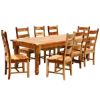 Picture of Dallas Ranch Solid Wood Farmhouse Dining Table Set For 8