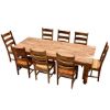 Picture of Dallas Ranch Solid Wood Farmhouse Dining Table Set For 8