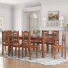 Picture of Rustic Furniture Solid Wood Dining Table and Chair Set