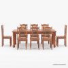 Picture of Rustic Furniture Solid Wood Dining Table and Chair Set