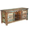 Picture of Fenwick Rustic Reclaimed Wood Shutter Door TV Stand Media Console