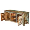 Picture of Fenwick Rustic Reclaimed Wood Shutter Door TV Stand Media Console