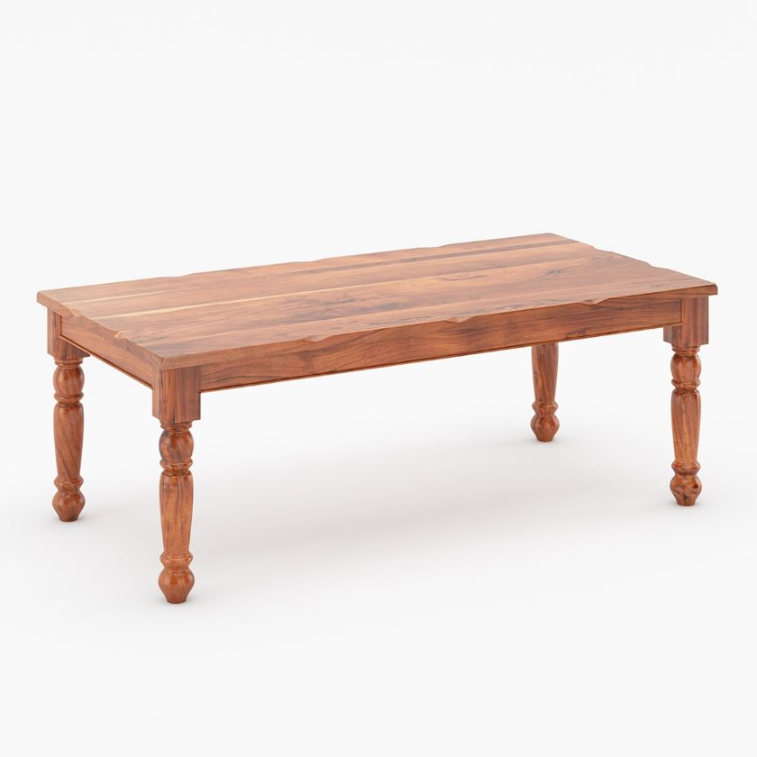 Picture of Early American Rustic Acacia Wood Dining Room Table