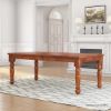 Picture of Early American Rustic Acacia Wood Dining Room Table