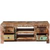 Picture of Moultrie Distressed Reclaimed Wood 4 Drawer Rustic Media TV Stand
