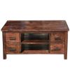 Picture of Daytona Solid Wood Open Back 4 Drawer Media TV Stand
