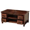 Picture of Daytona Solid Wood Open Back 4 Drawer Media TV Stand