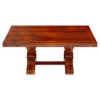 Picture of Siena Rustic Solid Wood Double Pedestal Trestle Dining Table