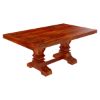 Picture of Siena Rustic Solid Wood Double Pedestal Trestle Dining Table