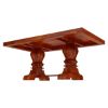 Picture of Siena Rustic Solid Wood Double Pedestal Trestle Dining Table
