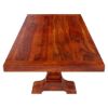 Picture of Siena Rustic Solid Wood Double Pedestal Trestle Dining Table