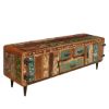 Picture of Retro 71" Reclaimed Wood Three Drawer Rustic TV Media Console