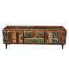 Picture of Retro 71" Reclaimed Wood Three Drawer Rustic TV Media Console