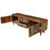 Picture of Retro 71" Reclaimed Wood Three Drawer Rustic TV Media Console