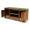 Picture of Old Wood Hand Carved Pattern Doors Media Cabinet