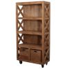 Picture of Dinuba 4 Open Shelf Modern Rustic Solid Wood Farmhouse Bookcase