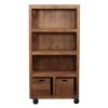 Picture of Dinuba 4 Open Shelf Modern Rustic Solid Wood Farmhouse Bookcase