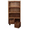 Picture of Dinuba 4 Open Shelf Modern Rustic Solid Wood Farmhouse Bookcase